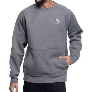 Sudadera lisa de cuello redondo con bolsillos de canguro para hombre, ropa para parte superior masculina, lisa, a la moda, con bolsillos tipo canguro - Product Image 1