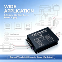 Convertisseur abaisseur DC-DC Senger 60A, entrée 20-30V, sortie 12V, multi-protection, universel pour modification audio automobile, garantie 1 an