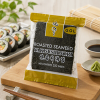 Nori de sushi croustillant de couleur foncée, saveur algue marine séchée, vente chaude directe usine