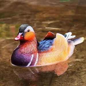 Resin mandarin ducks floating pond decoration figure decorate outdoor garden statues