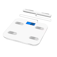 Balance électronique intelligente avec écran LCD/LED, barre de poignées, 8 électrodes, balance de composition corporelle 3D, balance de graisse corporelle intelligente