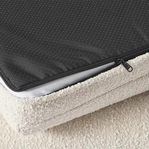 Custom Washable Removable Cover Waterproof <b>Linen</b> Neutral Cream <b>Yarn</b> Boucle Orthopaedic Orthopedic Foam Dog Bed - Product Image 4