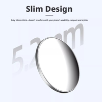 Miroir magnétique portable pour téléphone portable, alliage d'aluminium, lentille convexe HD, accessoire de caméra arrière auxiliaire