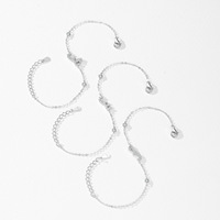 Bracelet ajustable Mylove personnalisé en argent sterling 925 plaqué rhodium avec micro-pavé de zircone cubique, initiales arabes, vente en gros