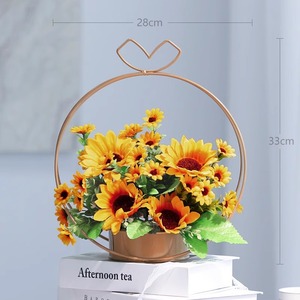Arrangement de fleurs artificielles Kch, tournesols en soie, décorations pour mariage et maison - Product Image 4