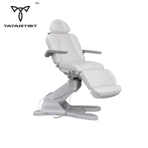 4 Motor Podiatry sandalye yüz masajı diş amaçlı yatak-pu-beyaz estetik uzanmış sandalye