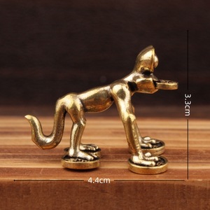 Figura Decorativa de Rana de la Suerte de Latón, Estilo Retro Chino Antiguo, Artesanía Metálica, Decoración para el Hogar, Figura de Animal - Product Image 4