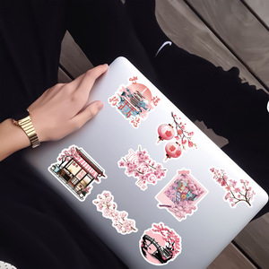 50 autocollants décoratifs en fleurs de <span class=keywords><strong>cerisier</strong></span> <span class=keywords><strong>japonais</strong></span> roses pour la décoration de téléphone, autocollants Sakura mignons - Product Image 6