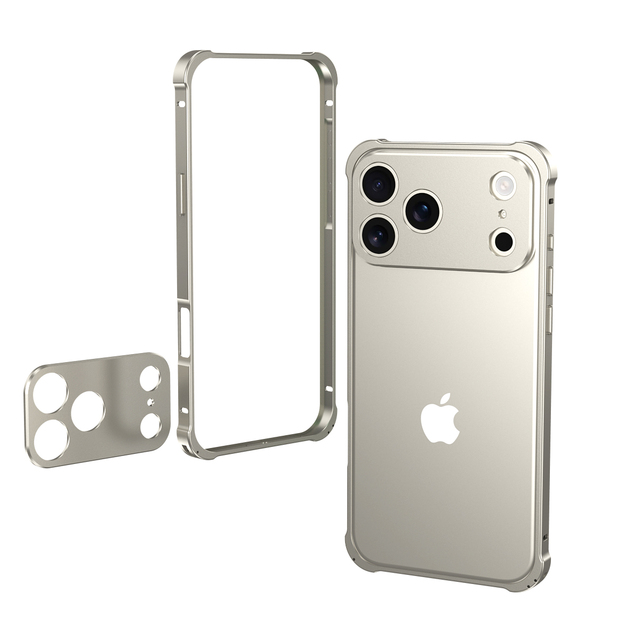 Phone Case Stainless Steel Metal Bumper Shockproof Protective Frame for iPhone 17 16 15 Pro Max Wholesale