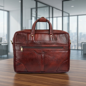 Genuine Leather <b>Laptop</b> Bag With Durable Construction Professional Carry Case For Office Work Business Travel And Daily Use - Product Image 3