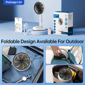 Ventilador Portátil Plegable de Pie con Control Remoto, Batería de Alta Capacidad de 5400mAh, para Dormitorio, Oficina, Camping, Carga USB - Product Image 6