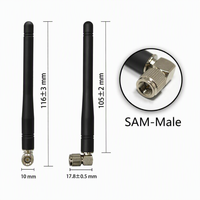 Antenne 4G en caoutchouc, connecteur SMA mâle coudé, polarisation verticale omnidirectionnelle 3dBi, 50 Ohm, pour module de communication LTE IoT