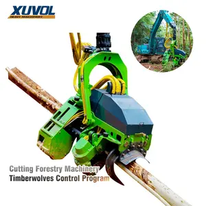 Logging tree branch cutting machine 20-25 ton excavator wood frame cutting 600mm for forestry machinery