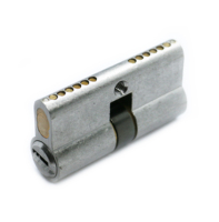 Cylindre de serrure de porte en laiton Euro à double ouverture et bouton
