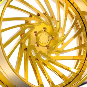 Jantes Forgées RCSR Plaqué Or 19-26 Pouces À Rayons Profonds, Roues de Voiture 2 Pièces pour Chevy Silverado et Chrysler 300C, Nouveau 30mm - Product Image 3