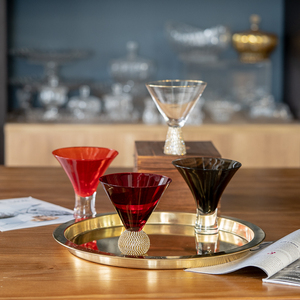 250ml Stock Couleur Orange Fait Main Décoratif Tige Courte <span class=keywords><strong>Verre</strong></span> À <span class=keywords><strong>Martini</strong></span> - Product Image 5