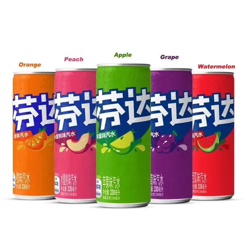 Wholesale Fruit-Flavored Carbonated Soft Beverages Fantaa 330ml cans exotic drink Hot Product