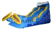 Grand château gonflable Big Kahuna en PVC avec toboggan aquatique, utilisable en intérieur et en extérieur, pour usage résidentiel