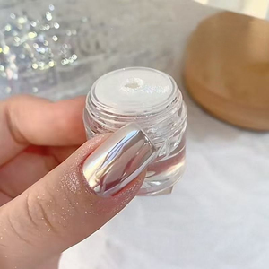 ผงกระจกวิเศษสำหรับตกแต่งเล็บ ผงโครเมี่ยมสีฟ้า สำหรับทาเล็บเจล ตกแต่งเล็บมือ ขายส่ง - Product Image 1
