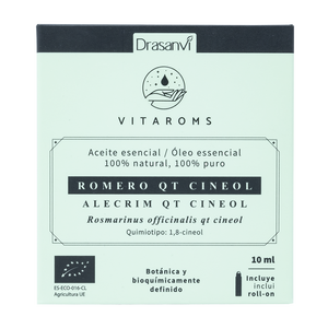 Vitaroms Drasanvi Aceite Esencial Orgánico 10ml Romero con Cineol Aligerante y Nutritivo Contiene Árbol de Té - Product Image 1