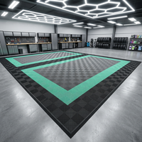 Dalles en plastique polyvalentes pour garage, atelier et station de lavage de voitures, avec installation facile par emboîtement