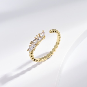 wholesale plata 925 sterling <b>silver</b> Minimalist pearl <b>ring</b> Everyday Wear cheap 18k gold plated <b>adjustable</b> finger <b>rings</b> for girls - Product Image 3
