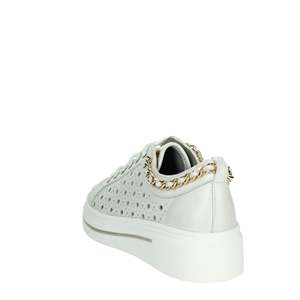 Sneakers Cinzia Soft Donna Bianco con Plateau Chunky in Pelle Bianca - Product Image 1