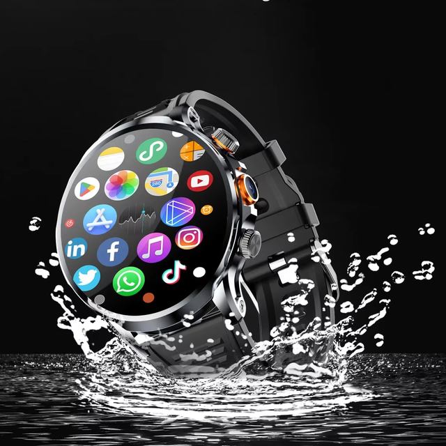 3+32GB Android H18 Smartwatch Men GPS WIFI 4G LTE 1100Mah Battery Play Store Heart Rate 1.95 Inch Screen Smart Watch