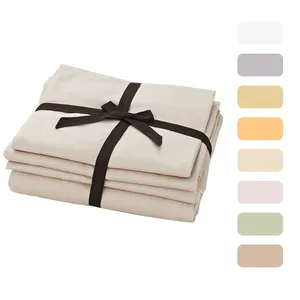 100% Cotton Hotel Bedding Set Linen Style Adult Bed Sheet Set With Comforter Cotton Duvet Cover Set