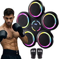 Nouvel arrivage de cibles LED électroniques de gymnastique à domicile fixées au mur avec gant de boxe Machine de boxe avec musique intelligente d'entraînement