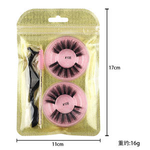 Vente en gros Kit professionnel de faux cils en vison 3D Extension de faux cils faits <span class=keywords><strong>à</strong></span> la main en rose avec brosse <span class=keywords><strong>pince</strong></span> <span class=keywords><strong>à</strong></span> <span class=keywords><strong>épiler</strong></span> Vegan <span class=keywords><strong>Prix</strong></span> moins cher - Product Image 6