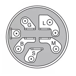 QY Lawn Mower Ignition Switch 6 <b>Pin</b> IS600Z IS1500Z IS700Z 5020927 1686734 Silver - Product Image 3