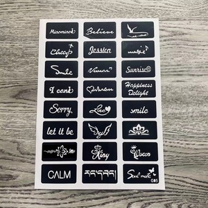 Plantillas Temporales Impermeables de Papel y PVC para Tatuajes, Pintura Facial y Corporal, Paquete de Plantillas para Adultos, Hombres y Mujeres, Uso Doméstico, Bolsa OPP - Product Image 5