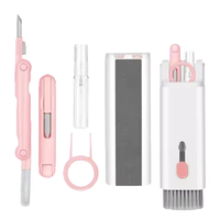 Kit de nettoyage 7-en-1 pour ordinateur portable, clavier, écran, téléphone, écouteurs – Brosse douce et stylo de nettoyage pour l'élimination de la poussière