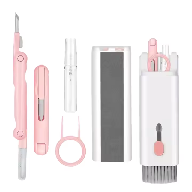 7-in-1 Cleaner Tool Kit Laptop Keyboard Computer Dust Removal Soft Brush Screen Phone Gap Clean Pen Earphone Cleaning Set