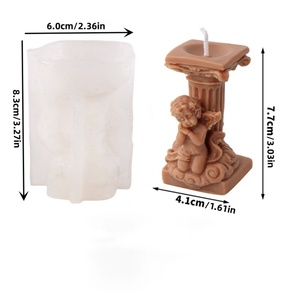 Molde de silicona para velas con diseño de columna romana angelical 3D, molde DIY para velas aromáticas, decoración del hogar, molde de resina. - Product Image 6