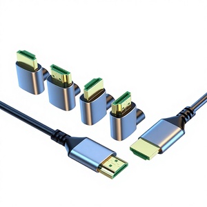 Cable <span class=keywords><strong>HDMI2</strong></span> Versión 1 de Grado de Ingeniería, Directo de Fábrica, Conexión de Datos HD para Televisor 8K, Cable Plano con Conector en Ángulo Izquierdo y Derecho para Puerto - Product Image 1