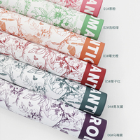 Papier d'emballage pour fleurs imperméable bicolore, design papillon, vente en gros d'usine, papier d'emballage pour bouquets de fleuristes