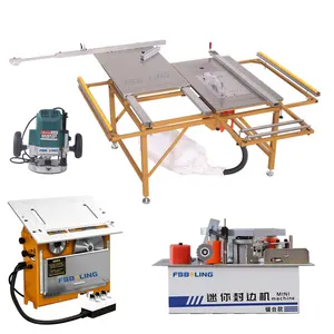 Portable 45 degree oblique cutting double motor double saw blade dust removal silent sliding table saw