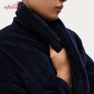 Peignoir en flanelle OEM Softextiles, peignoir de <span class=keywords><strong>spa</strong></span>, vêtements de <span class=keywords><strong>nuit</strong></span>, logo personnalisé, peignoir d'hôtel doux et absorbant en tissu flanelle - Product Image 2