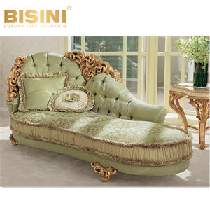 Nouveau fauteuil royal <span class=keywords><strong>de</strong></span> style rococo italien <span class=keywords><strong>de</strong></span> luxe en bois sculpté, élégant fauteuil simple en tissu vert - Product Image 5
