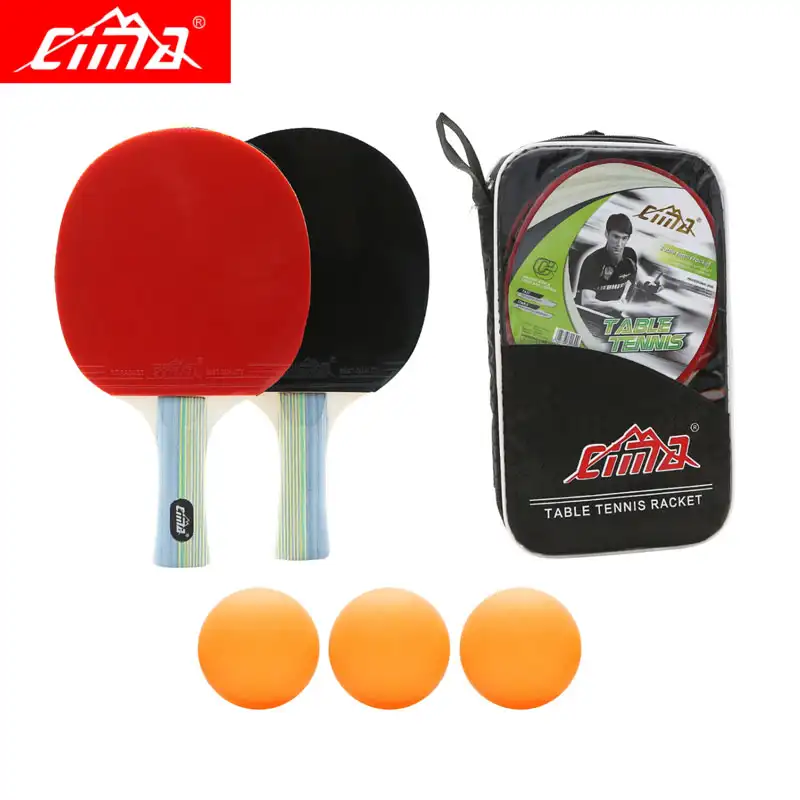 New Upgraded Carbon Table Tennis Racket Set Super Powerful Ping Pong Racket Bat for Adult Club Training