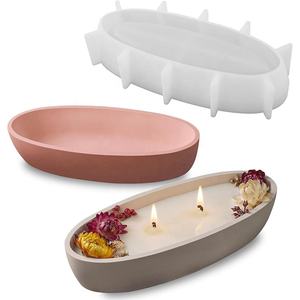 Moule <span class=keywords><strong>en</strong></span> silicone pour pot de <span class=keywords><strong>fleurs</strong></span> <span class=keywords><strong>en</strong></span> <span class=keywords><strong>béton</strong></span> <span class=keywords><strong>en</strong></span> forme de bateau, moule pour résine époxy, plateau de rangement pour plantes succulentes, bricolage - Product Image 1