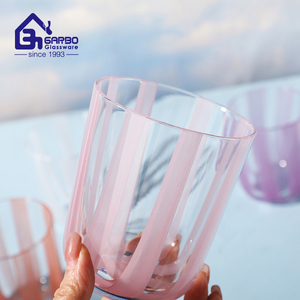 Pichet en verre de style coréen fait à la main, écologique, 1,1 L, avec couvercle, utilisation en camping, grande capacité, couleur bleu et blanc, marque Garbo - Product Image 3