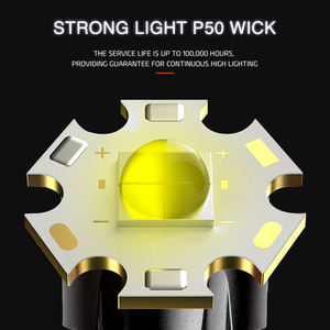 Bán Hot Đa-Chức năng công suất cao USB có thể sạc lại Telescopic Zoom Hợp kim nhôm P50 <span class=keywords><strong>LED</strong></span> Ngọn Đuốc Đèn chiến thuật đèn pin - Product Image 4