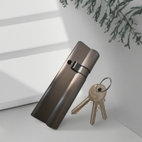 Serrure à mortaise anti-perçage YIGE en cuivre massif nickel satiné noir 100 mm, durable, avec cylindre à 3 clés pour PVC/bois, vente directe usine