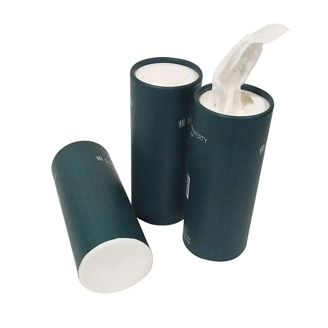 Embalagem personalizada do tubo do papel da caixa cilíndrica para o tecido facial