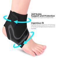 Support de cheville réglable respirant en néoprène pour cheville entorse, fasciite plantaire et tendons d'achille