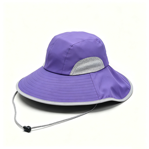 Chapeau de soleil unisexe UPF50+ à large bord, protection UV, maille respirante, chapeau bob d'extérieur avec sangle sous le menton, idéal pour la pêche, les sports et l'usage quotidien - Product Image 4