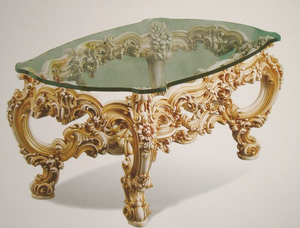 Handcrafted Antique Gold Round <b>Table</b> Stool Solid Wood Decorative Accent Furniture For Living Room - Product Image 3